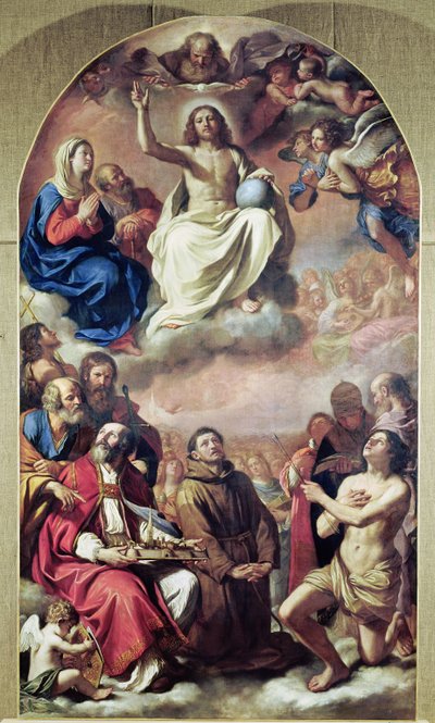 La gloria de los santos, 1645-47 de Giovanni Francesco Barbieri